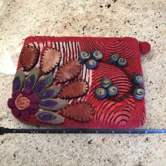 Rising Tide Wool Zip Clutch - Picture 2 of 5